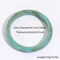 Detailed view of resin bangle showing 6.1cm inner diameter and marble texture details - Circle Style (22#)