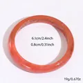 Detailed size specifications for the pink translucent resin bangle with measurements - Circle Style (24#)