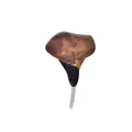 Broche rose en acrylique de style français avec résine marbrée et épingle en métal fine - Café Clair