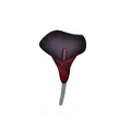 Épingle à cheveux vintage française en acrylique violet et texture marbrée bordeaux - Grande Fleur Rouge Foncé
