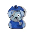 Cartoon pirate dog acrylic brooch with marble texture for luxury suit decoration - Sapphire Blue