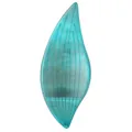 Broche élégante en acrylique feuille cyan avec texture de veine pour mode de luxe - Cyan