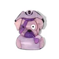 Cute pug pirate acrylic brooch in pink and purple marble texture for suit decoration - Light Purple