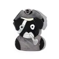 Cartoon pirate pug brooch made of high-end acrylic with black marble texture - Black and Gray