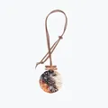 Long collier pull géométrique en acrylique avec pendentif écaille ajouré marron foncé - Blanc Brossé Café Foncé (XL00223)