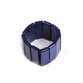 Deep blue acrylic resin stretch bracelet with rectangular beads for women - Blue