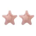 Orecchini a perno minimalisti in acrilico rosa con finitura a stella traslucida - Grigio Rosa Viola