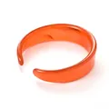 Bracciale rigido a C arancione vibrante in acrilico con finitura in resina liscia - Rosso Arancio