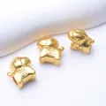 Pendentif cheval doré du zodiaque avec motifs de pièces pour bijoux DIY et bracelets - Style Cheval du Zodiaque (Q228) / Or Antique