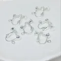 Dettagli di clip per orecchini a vite in argento con passanti regolabili per gioielli fai-da-te - Argento spesso