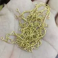 Cadena box de oro de 14k para pendientes DIY con textura dorada brillante y anillas - Cadena de cajitas / Chapado en oro 18K