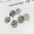 Set of five polished silver smile face hollow charms for DIY jewelry making - 8mm / Silver