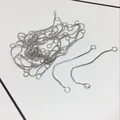 Conector de cadena veneciana plateada para fabricación de joyas y pendientes DIY - Cadena de cajitas / Plata (Platinado)