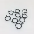 Detailed view of gunmetal 13mm spring clip-on earring converters for non-pierced DIY jewelry - 13mm / Gunmetal