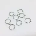 Silver 13mm spring clip-on earring converters for non-pierced DIY jewelry making - 13mm / White Gold