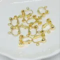 Convertitori per orecchini a clip dorati a spirale, accessori DIY per orecchie senza buco - Oro chiaro