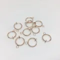 Set of 10 golden spring clip-on earring converters with loop for DIY jewelry making - 13mm / Rose Gold