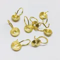 Otto convertitori per orecchini a clip dorati a spirale per creazione di gioielli DIY - Placcato Oro 18K