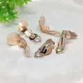 Macro de 5 convertidores de pendientes de clip dorados para bisutería hecha a mano - Rosa oro