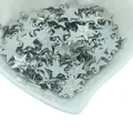 Pendentifs étoiles en argent brossé avec anneaux dans un bol en cœur pour bijoux DIY - Étoile Brossée / Or blanc