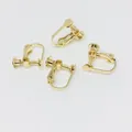 Set di 4 convertitori per orecchini a clip dorati regolabili per orecchie senza buco - Oro chiaro