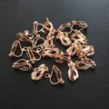 Rose gold spring clip earring converters for non-pierced DIY jewelry making accessories - No Loop / Rose Gold