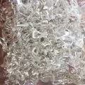 Bulk DIY silver triangle clip earring converters for non-pierced ears handmade crafts - With Loop / Silver