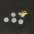 Almohadillas de silicona para clips de oreja sin dolor y pendientes de circonio dorado - Almohadilla de pendiente indolora corta
