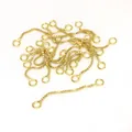 Αξεσουάρ σκουλαρίκια με καδένα box 0,8mm από χρυσό 14K με διπλούς συνδέσμους - Χρυσός 18K