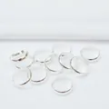 Anneaux d'espacement en métal argenté poli et apprêts minimalistes pour bracelets DIY - Petite Taille / Argent
