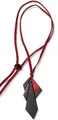 Collar con colgante geométrico de acrílico con rombos superpuestos en rojo y negro - Colgante de Rombo Triple Rojo Oscuro (XL00004)