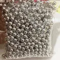 Bulk silver ball head pins in a clear bag for DIY jewelry making accessories - 3mm Style (D50) / Platinum Color