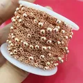 Polished 14K rose gold-filled ball chain on spool for DIY jewelry making material - Rose Gold Plated