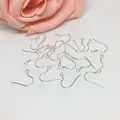Silver finish S925 sterling silver earring hooks for DIY jewelry making handmade crafts - Round Wire Style (D23) / Silver