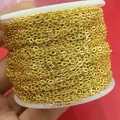 Vista de mano de cadena plana bañada en oro de 14k en carrete blanco para joyería artesanal - Estilo J2 (Ancho 2.1) / Chapado en oro 18K