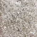 Clips de oreja triangulares plateados con circonita de 4mm para accesorios de DIY - Convertidor de Clip (D97) / Plateado