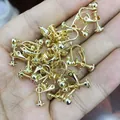 Convertitori di orecchini placcati in oro con vite e sfera da 4mm per creazioni fai-da-te - Oro chiaro