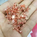 Detailansicht von roségoldenen Stern-Ohrclips mit Schraubverschluss für DIY-Schmuck - Roségold