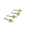 Lot de quatre attaches de bijoux plaqués or 14k avec tige et calotte pour perles DIY - Plaqué or 14K-Base 5.0mm / Or