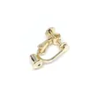 Golden 14k gold-plated screw ear clip converter with adjustable spiral mechanism - Screw Back / 14K Gold