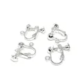 Silver screw clip-on earring converters for non-pierced ears diy jewelry accessories - Round Head Style (Z19) / Silver