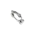 Polished silver screw clip-on earring converter for DIY non-pierced jewelry making - Leverback Style / Platinum