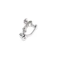 Silver-tone screw adjustable ear clip converter for non-pierced ears diy accessory - Screw Back / Platinum