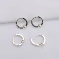 Polierte S925 Sterling Silber Creolen Rohlinge für DIY Schmuckherstellung Zubehör - Silberfarbener Stil / Silber