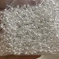 Clous d'oreilles boules plaqués argent avec anneau pour création de bijoux DIY - Orientation Horizontale (Petit) / Argent