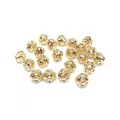 Cuentas de calabaza huecas bañadas en oro de 14K para hacer joyas y collares hechos a mano - Cuenta Hueca Chapada en Oro de 14K / 5.0mm
