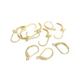 Gepolijste 14k vergulde leverback oorbellen haken voor DIY sieraden maken set 10 - D-vorm Stijl