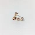 Convertidor de pendientes de rosca dorado ajustable con circonita para joyería DIY - Oro Rosa Zirconia Champán