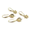 14K vergoldete Ohrhaken aus Messing mit Stern- und Lotusanhängern für DIY Schmuckherstellung - Lotus-Stil / 14K Vergoldet
