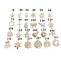 24 styles of 14k gold plated micro-inlaid zircon pendants featuring stars and butterflies - Style 6(6#) / 18K Gold Plated